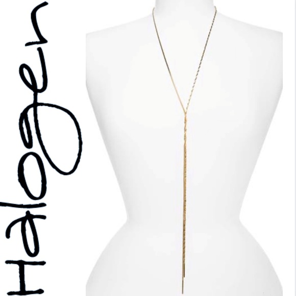Halogen Jewelry - Halogen▪️Gold Twisted Snake Chain Y Necklace